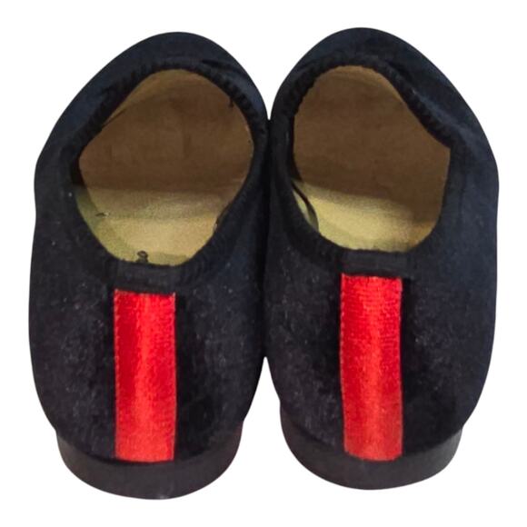 Del Toro Emoji Velvet Loafers Flats Shoes Black Italy smoking slippers SIZE 8.5 - Picture 3 of 12